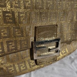 FENDI Gold and Silver Glitter Handbag